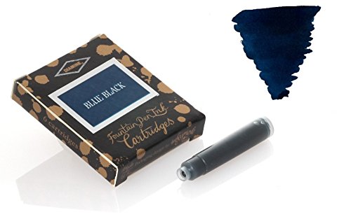 Diamine - Standard Tintenpatronen, Blue Black 6 Stück von Diamine