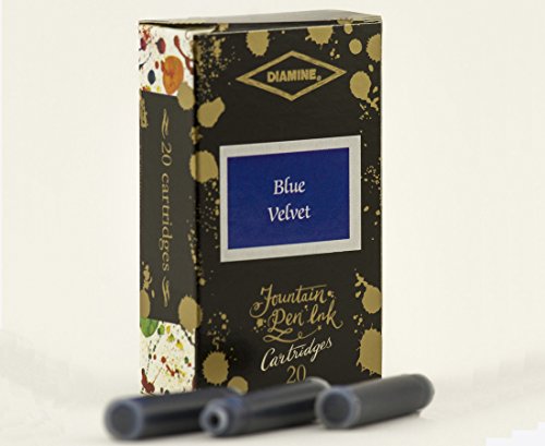 Diamine - Standard Tintenpatronen, Blue Velvet, 20 Stück von Diamine