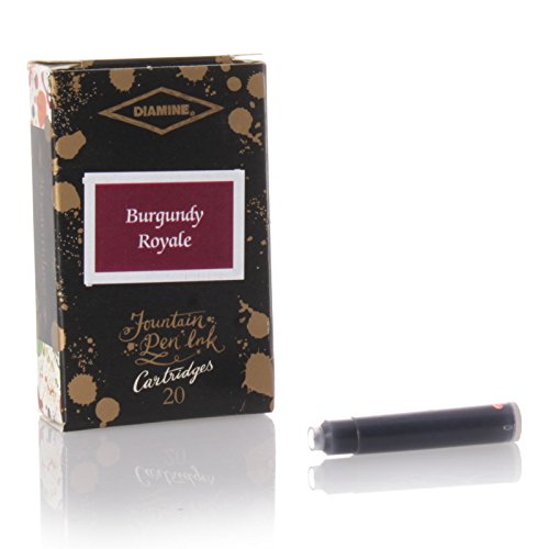 Diamine - Standard Tintenpatronen, Burgundy Royale, 20 Stück von Diamine