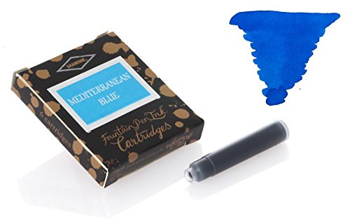 Diamine - Standard Tintenpatronen, Mediterranean Blue 6 Stück von Diamine