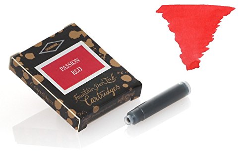 Diamine - Standard Tintenpatronen, Passion Red 6 Stück von Diamine