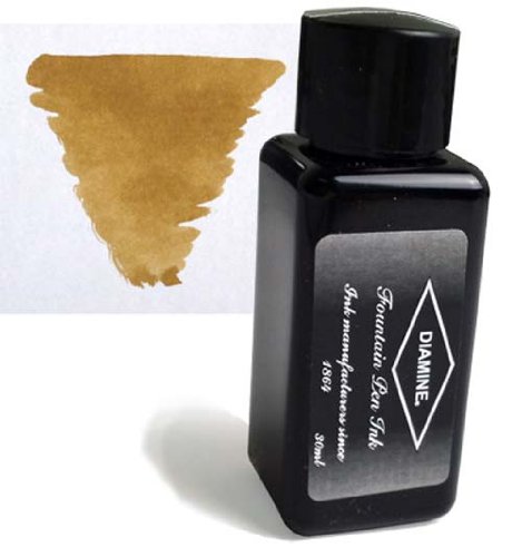 Diamine Tintenfass Ersatzminen Golden Braun 30 ml Flaschen Tinte – dm-3031 von Diamine