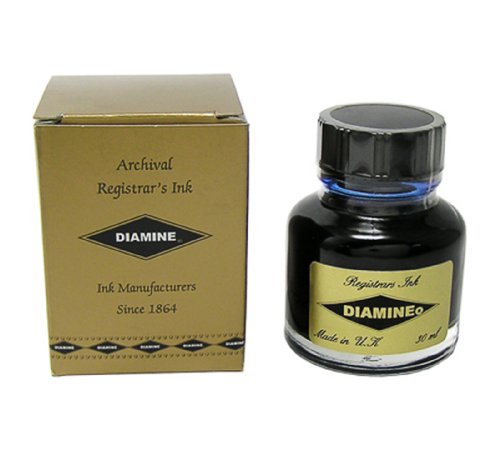 Diamine Tintenfass Registrar's, 30 ml, Blau/Schwarz von Diamine