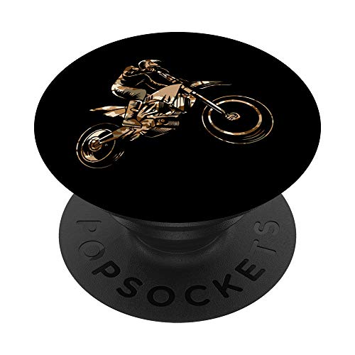 Motorcross Dirt Bike Racing Camo Camouflage Motorcycle Rider PopSockets PopGrip: Ausziehbarer Sockel und Griff für Handys/Tablets mit Tauschbarem Top von Diamond Deals LLC