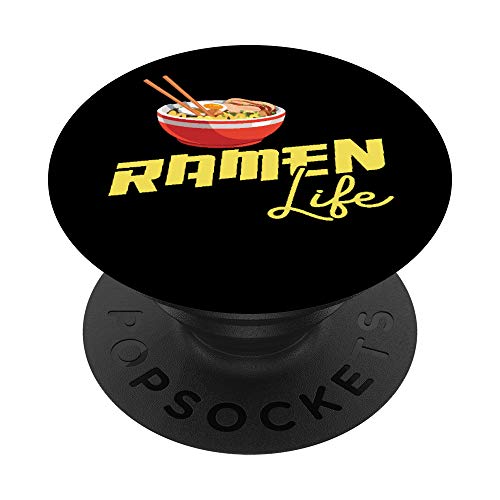 Ramen Life - Noodle Bowl with Chopsticks Japanese Food Lover PopSockets PopGrip: Ausziehbarer Sockel und Griff für Handys/Tablets mit Tauschbarem Top von Diamond Deals LLC