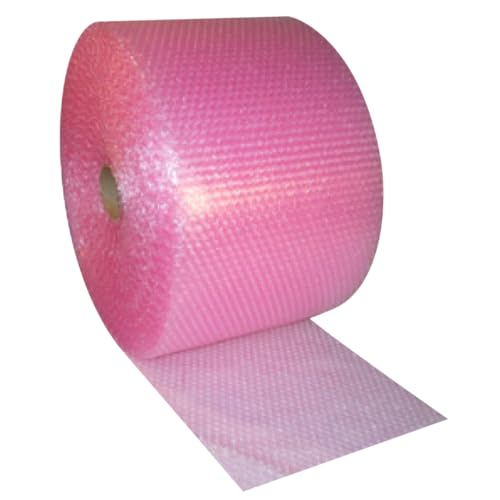 Diamond Packaging Luftpolsterfolie, antistatisch, 500 mm x 100 m, Pink Ideal für körperlichen Schutz während des Transports durch Elektrostatische von Diamond Packaging