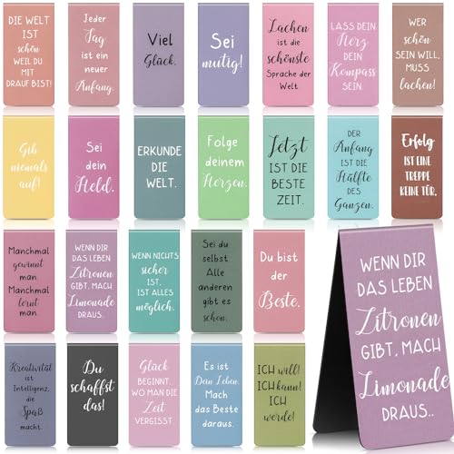 Dianelhall Lesezeichen Magnetische Sprüche 24 Stück Magnet Lesezeichen Motivation Inspirierende Magnetische Lesezeichen für Schüler Lehrer Studenten Abitur Prüfung Buchliebhaber Geschenk von Dianelhall