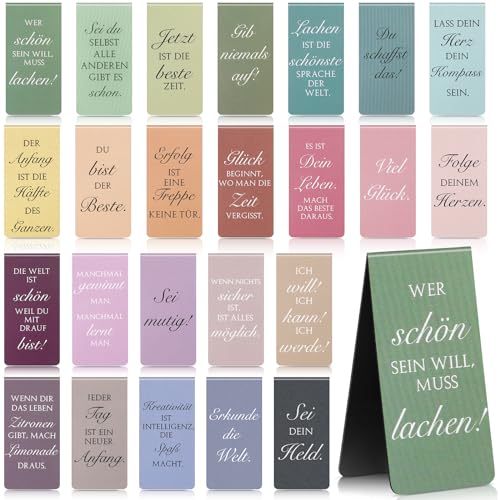 Dianelhall 24 Inspirierende Magnetische Lesezeichen Ermutigende Sprüche Magnetisch Lesezeichen Magnet Motivation Lesezeichen Clip Geschenke für Lehrer Studenten Buchliebhaber Schüler Freund (Retro) von Dianelhall