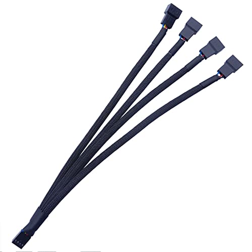 Diarypiece 1 Bis 4 PWM Lüfter Erweiterungsleitung Temperaturregelungspaket Nylon Netz Für PC Gehäuse Lüfter Naben Splitter 4-poliges Pwm Lüfterkabel von Diarypiece