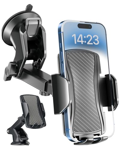 Hoppac Handyhalterung Auto, Ultrastarker Saugnapf Handyhalter Kfz für Armaturenbrett Windschutzscheibe, 360° Drehung EIN-Knopf-Entriegelung Phone Holder Car für Smartphone iPhone Max Android 4-7" Hoppac Handyhalterung Auto, Ultrastarker Saugnapf Handyhalter Kfz für Armaturenbrett Windschutzscheibe, 360° Drehung EIN-Knopf-Entriegelung Phone Holder Car für Smartphone iPhone Max Android 4-7" von Hoppac