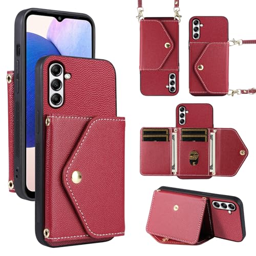 Dibosom Minimalistische Brieftaschen-Schutzhülle für Samsung Galaxy S25 Plus S25+ 5G mit Schultergurt, dünn, dünn, Flip-Geldbörse, PU-Leder, Kreditkartenfach, Ständer, Handyhülle, für S25Plus 25S + S Dibosom Minimalistische Brieftaschen-Schutzhülle für Samsung Galaxy S25 Plus S25+ 5G mit Schultergurt, dünn, dünn, Flip-Geldbörse, PU-Leder, Kreditkartenfach, Ständer, Handyhülle, für S25Plus 25S + S von Dibosom