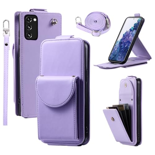Dibosom Schutzhülle für Samsung Galaxy S20 FE 5G 6,5 Zoll (16,5 cm) mit Mehrere Kartenfächern, Organ Geldbörse, Schultergurt, Handyhülle für S 20 EF UW 2022 S20FE5G S20FE 20S S2O Fan Edition 4G G5, von Dibosom