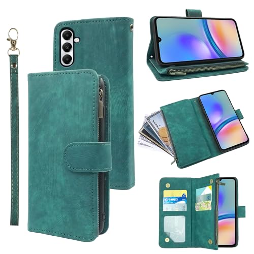 Dibosom Schutzhülle für Samsung Galaxy S25 Ultra mit Handschlaufe, Umhängeband und hochwertigem Vintage-Leder, Klappetui, Kreditkartenhalter, Ständer, Zubehör, Handyhülle, für Damen und Herren, Grün Dibosom Schutzhülle für Samsung Galaxy S25 Ultra mit Handschlaufe, Umhängeband und hochwertigem Vintage-Leder, Klappetui, Kreditkartenhalter, Ständer, Zubehör, Handyhülle, für Damen und Herren, Grün von Dibosom