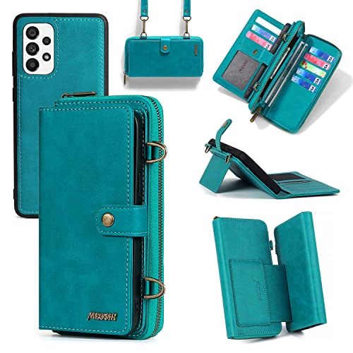 Kompatibel mit Samsung Galaxy A53 5G 2022 Wallet Case Crossbody Schultergurt Kartenhalter Ständer Multifunktion 2-in-1 Abnehmbare Magnetische Handyhülle für Gaxaly A53 G5 Galaxies 53A SM A536U Blau Kompatibel mit Samsung Galaxy A53 5G 2022 Wallet Case Crossbody Schultergurt Kartenhalter Ständer Multifunktion 2-in-1 Abnehmbare Magnetische Handyhülle für Gaxaly A53 G5 Galaxies 53A SM A536U Blau von Dibosom