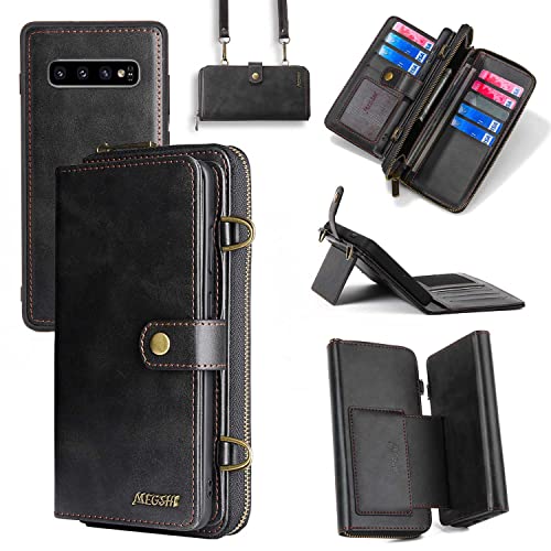 Schutzhülle für Samsung Galaxy S10 Plus, Kartenhalter, Ständer, multifunktional, 5,1 cm (2 Zoll), abnehmbar, magnetisch, für Glaxay S10+, Galaxies, S10Plus, 10S, Edge, S 10, 10 Plus, Herren, Schwarz Schutzhülle für Samsung Galaxy S10 Plus, Kartenhalter, Ständer, multifunktional, 5,1 cm (2 Zoll), abnehmbar, magnetisch, für Glaxay S10+, Galaxies, S10Plus, 10S, Edge, S 10, 10 Plus, Herren, Schwarz von Dibosom