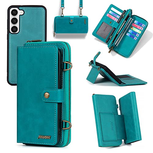 Kompatibel mit Samsung Galaxy S23 Plus S23+ 5G Wallet Case Crossbody Schultergurt Kartenhalter Multifunktion 2 in 1 Abnehmbare Magnetische Handyhülle für S23plus 23S + S 23 23+ SM-S916U 6,6 Zoll Grün Kompatibel mit Samsung Galaxy S23 Plus S23+ 5G Wallet Case Crossbody Schultergurt Kartenhalter Multifunktion 2 in 1 Abnehmbare Magnetische Handyhülle für S23plus 23S + S 23 23+ SM-S916U 6,6 Zoll Grün von Dibosom
