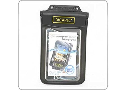 DiCAPac WP-565 wasserdichte Mehrzweck-Tasche für Smartphone, Wertsachen UVM. (schwarz) von DicaPac