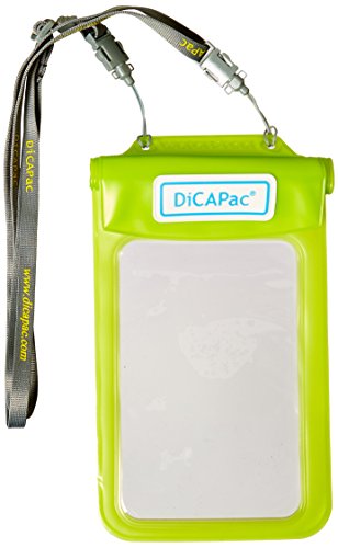 DiCAPac WP-565 wasserdichte Smartphone Hülle für Displays bis 6" (15,2cm) in grün von DicaPac
