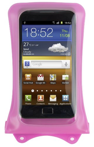 DiCAPac WP-C1 wasserdichte Smartphone Hülle für Smartphones bis zu 4,7" / 11,9cm in pink von DicaPac