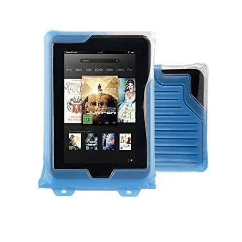 DiCAPac WP-T7 Universelle, wasserdichte Hülle für Eve Tech T1 in Blau (Doppel-Klettverschluss, IPX8-Zertifizierung zum Schutz vor Wasser bis 5 m Tiefe; integrierter Airbag treibt auf dem Wasser & schützt das Gerät; extraklare Polycarbonat-Fotolinse; inklusive Trageriemen) von DicaPac