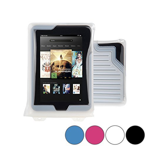 DiCAPac WP-T7 Universelle, wasserdichte Hülle für Prestigio MultiPad 2 Pro Duo 7.0 / Journey 7.0 3G in Weiß (Doppel-Klettverschluss, IPX8-Zertifizierung zum Schutz vor Wasser bis 5 m Tiefe; integrierter Airbag treibt auf dem Wasser & schützt das Gerät; extraklare Polycarbonat-Fotolinse; inklusive Trageriemen) von DicaPac
