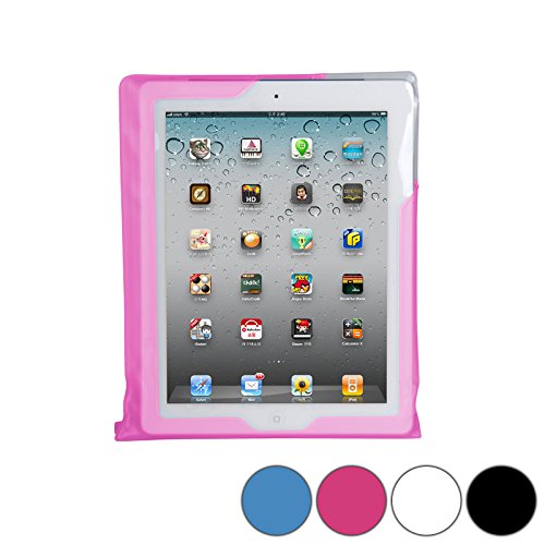 DiCAPac WP-i20 Wasserdichte Hülle für Apple iPad 1/2/3/4 & iPad Air 1/2 in Pink (Doppel-Klettverschluss, IPX8-Zertifizierung zum Schutz vor Wasser bis 5 m Tiefe; integrierter Airbag treibt auf dem Wasser & schützt das Gerät; extraklare Polycarbonat-Fotolinse; integrierte Handschlaufe & Ständer) von DicaPac