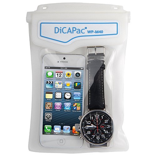 DiCAPac intelligenter Handy Wasser Multi-Purpose Sport im Freien wasserdichte Tasche WP-M40 Wei©¬ (5.31 x 8.11 ") mit Gurt von DicaPac
