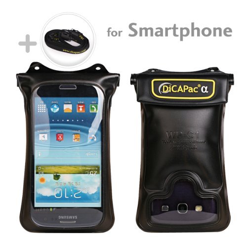 Dicapac wasserdichte Schutztasche WP-C1 für Smartphone 5in. (Schwarz) von DicaPac