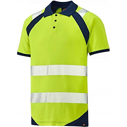 Dickies SA1007 HV Temp-IQ Poloshirt, Größe M, Gelb von Dickies