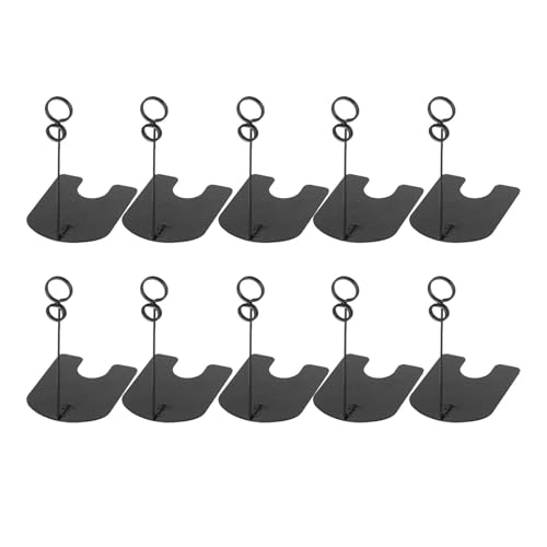 Dickly 10 X Tischkartenhalter, Tischnummernhalter, Bildnamen Menü Clips, Warenschild Clip für Etiketten, Einzelhandelsgeschäfte, Lebensmittelschilder, Schwarz von Dickly