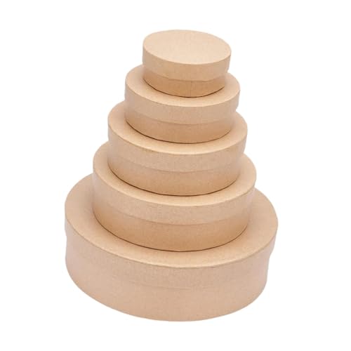 Dickly 5 Stück Geschenkboxen mit Deckelpapier Mache Box Süße Keksbehälter Geschenkverpackung für Donuts Party Cookies Hochzeiten Handwerk von Dickly
