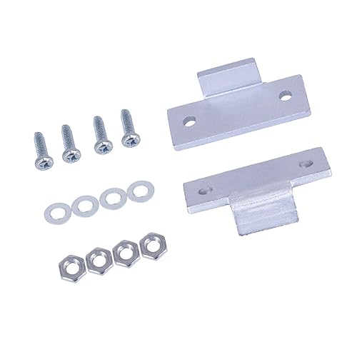 Dickly Reparatur Scharnier Sets, Plattenspieler Staubschutz, Premium Aluminium Reparaturlaschen, Scharnierhalterungen für Sl Q2, Sl, Sl B1, Sl Q3, SL 3200, Silber von Dickly