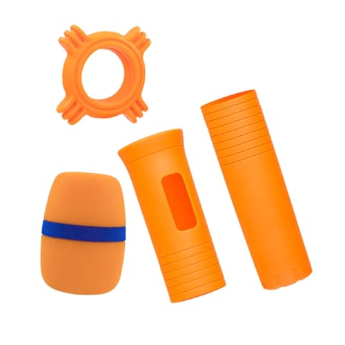 Dickly Schutzhülle für Handmikrofon, Mikrofon-Windschutz und Anti-, Halterung für Mikrofon-Schutzhülle, Orange von Dickly