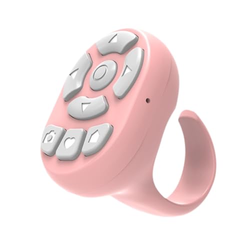 Dickly Tragbarer Fernbedienungsring mit Fingerspitze, Fern-Scrolling-, Mini, modisch, tragbar, für Smartphones, Seitenwender, Kamera-Auslöser, ROSA Dickly Tragbarer Fernbedienungsring mit Fingerspitze, Fern-Scrolling-, Mini, modisch, tragbar, für Smartphones, Seitenwender, Kamera-Auslöser, ROSA von Dickly