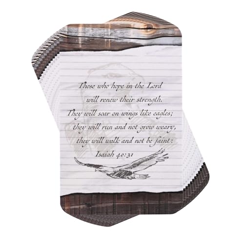 Dicksons Lesezeichen mit Aufschrift "Hope in The Lord Isaiah 40:31", 10,2 x 6,3 cm, braun-weiß, Karton, Papiertaschen-Set, 12 Stück von Dicksons