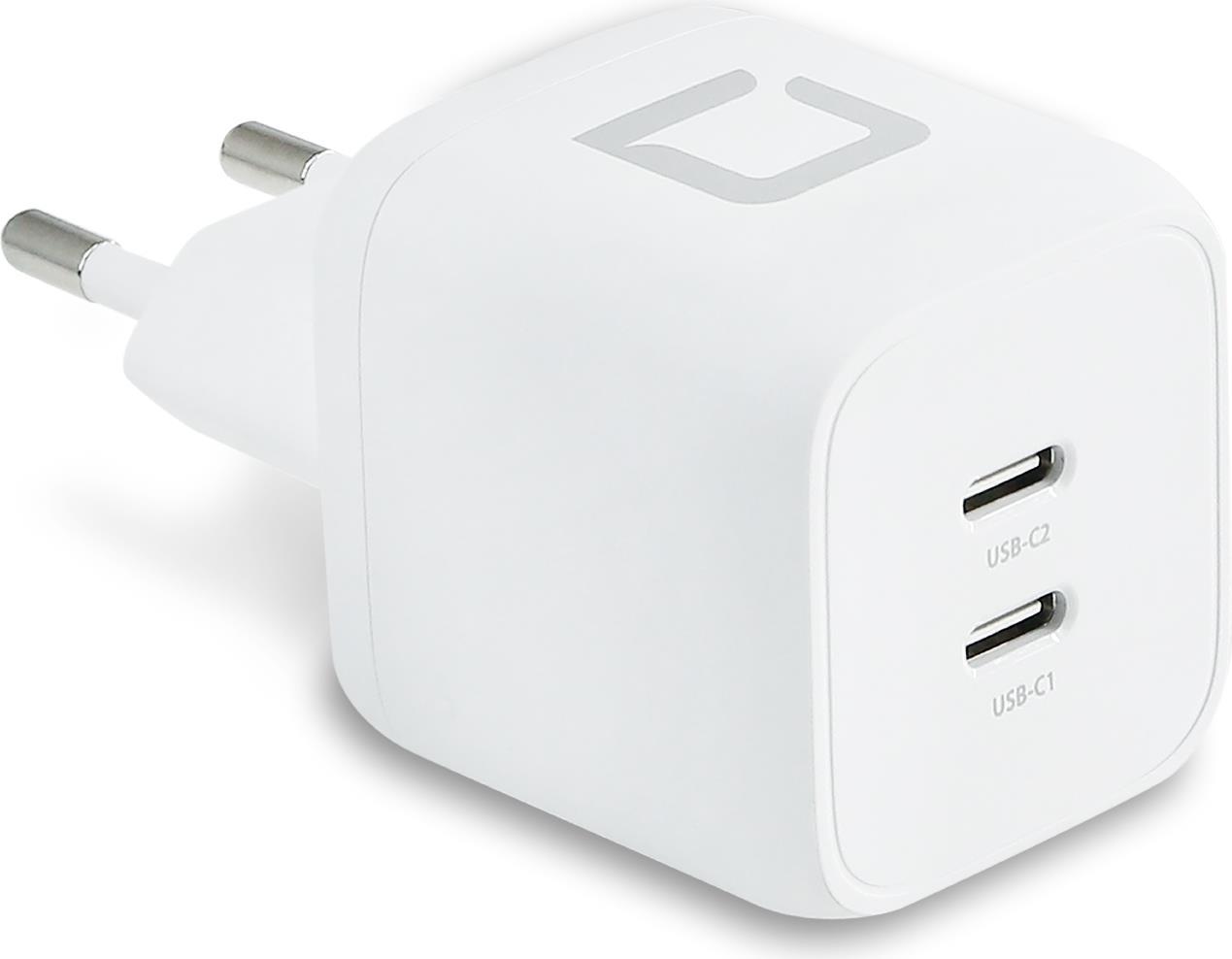 DICOTA Comfort - Netzteil - 45 Watt - 2.5 A - 2 Ausgabeanschlussstellen (24 pin USB-C) - weiß von Dicota