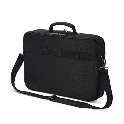 DICOTA Eco Multi Plus SELECT Laptop-Tasche – Schultertasche für Laptops zwischen 14-15.6 Zoll, aus recycelten Materialien und mit einem elastischen Sicherheitsgurt, schwarz von Dicota
