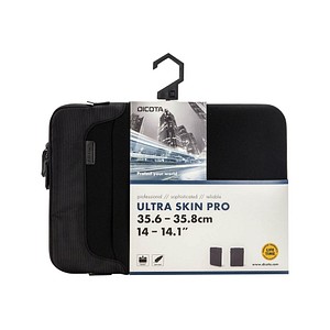 DICOTA Laptoptasche Ultra Skin Pro Recycling-PET schwarz D31098 bis 35,8 cm (14,1 Zoll) von Dicota