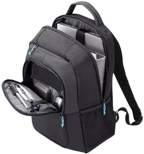 Dicota Notebook Rucksack Spin Backpack 14-15.6 Passend für maximal: 39,6cm (15,6 ) Schwarz, Blau von Dicota