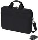 Dicota Top Traveller Wireless Mouse Kit - Notebook-Tasche - 39,6 cm (15.6) - Schwarz - mit schnurlose optische Maus (D31685) von Dicota