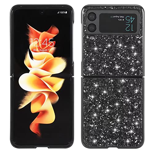 Didan Glitzer Hülle für Samsung Galaxy Z Flip 3 5G Schwarz Glänzend Funkelnd Bling Galvanisier Rahmen Ultradünne Stoßfest Rückseite Tasche Handyhülle Schutzhülle Didan Glitzer Hülle für Samsung Galaxy Z Flip 3 5G Schwarz Glänzend Funkelnd Bling Galvanisier Rahmen Ultradünne Stoßfest Rückseite Tasche Handyhülle Schutzhülle von Didan