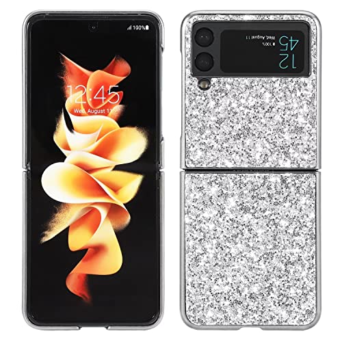 Didan Glitzer Hülle für Samsung Galaxy Z Flip 4 5G Silber Glänzend Funkelnd Bling Galvanisier Rahmen Ultradünne Stoßfest Rückseite Tasche Handyhülle Schutzhülle Didan Glitzer Hülle für Samsung Galaxy Z Flip 4 5G Silber Glänzend Funkelnd Bling Galvanisier Rahmen Ultradünne Stoßfest Rückseite Tasche Handyhülle Schutzhülle von Didan