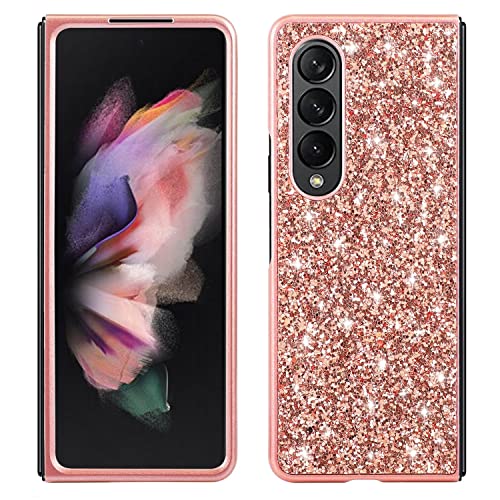 Didan Glitzer Hülle für Samsung Galaxy Z Fold 4 5G Roségold Glänzend Funkelnd Bling Galvanisier Rahmen Ultradünne Stoßfest Rückseite Tasche Handyhülle Schutzhülle Didan Glitzer Hülle für Samsung Galaxy Z Fold 4 5G Roségold Glänzend Funkelnd Bling Galvanisier Rahmen Ultradünne Stoßfest Rückseite Tasche Handyhülle Schutzhülle von Didan