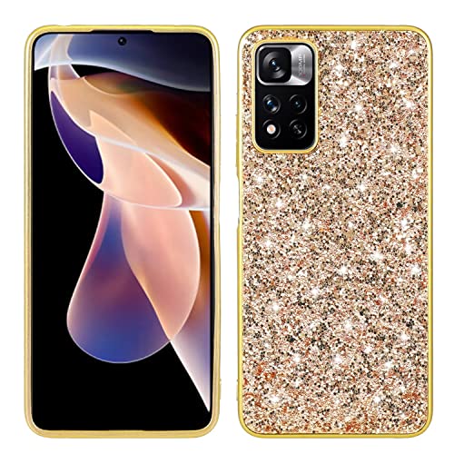Didan Glitzer Hülle für Xiaomi Redmi Note 11 Pro Gold Glänzend Funkelnd Bling Galvanisier Rahmen Ultradünne Stoßfest Rückseite Tasche Handyhülle Schutzhülle Didan Glitzer Hülle für Xiaomi Redmi Note 11 Pro Gold Glänzend Funkelnd Bling Galvanisier Rahmen Ultradünne Stoßfest Rückseite Tasche Handyhülle Schutzhülle von Didan