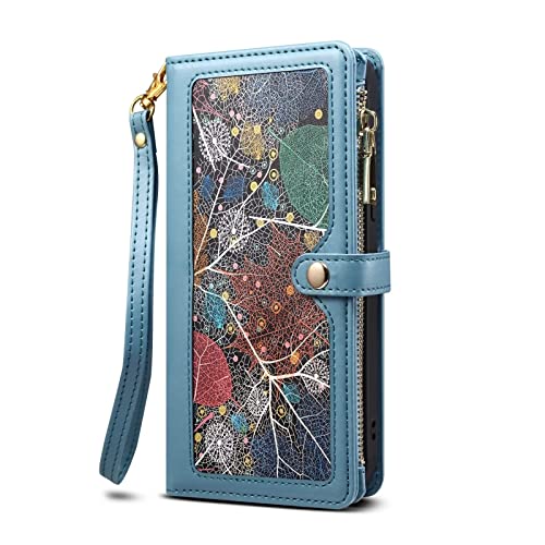 Didan Handy Brieftasche Umhängetasche für Samsung Galaxy A32 5G,Frauen Mädchen PU Leder Blatt Crossbody Schultertasche Geldbörse Handytasche mit Gurt 10 Kartenfächer Didan Handy Brieftasche Umhängetasche für Samsung Galaxy A32 5G,Frauen Mädchen PU Leder Blatt Crossbody Schultertasche Geldbörse Handytasche mit Gurt 10 Kartenfächer von Didan