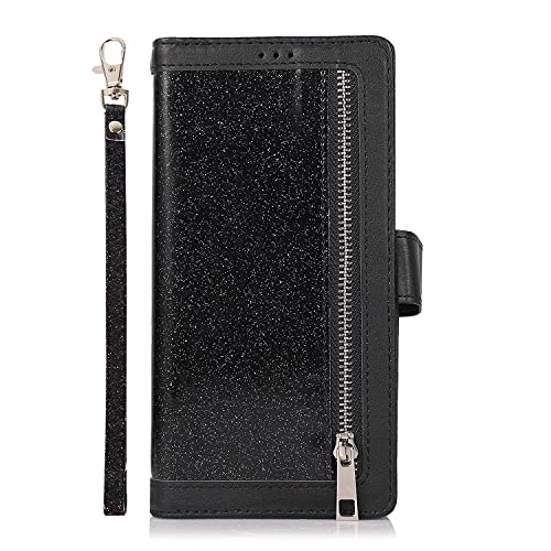 Didan Hülle für iPhone 14 Pro Handyhülle,PU Lederhülle Glitzer Magnetverschluss Kartenfächern Standfunktion Cover Brieftasche Flip Wallet Cover,Schwarz Didan Hülle für iPhone 14 Pro Handyhülle,PU Lederhülle Glitzer Magnetverschluss Kartenfächern Standfunktion Cover Brieftasche Flip Wallet Cover,Schwarz von Didan
