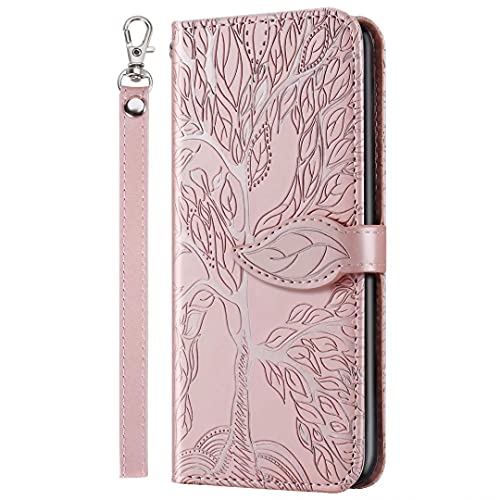 Didan Leder Tasche für iPhone 14 Pro Max,Kreative Geprägte Kartenfach Standfunktion Lanyard Brieftasche Schutzhülle Handytasche mit Blätter Baum Entwurf Didan Leder Tasche für iPhone 14 Pro Max,Kreative Geprägte Kartenfach Standfunktion Lanyard Brieftasche Schutzhülle Handytasche mit Blätter Baum Entwurf von Didan