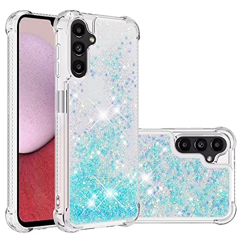 Didan Nadoli Glitzer Treibsand Hülle für Samsung Galaxy A04S,Silikon Stoßfest Handyhülle Transparent TPU Bumper Schutzhülle Flüssig Durchsichtig Quicksand Case von Didan