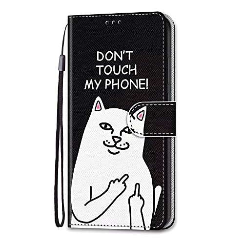 Didan Nadoli Handyhülle Leder für Samsung Galaxy S23 Ultra,Bunt Bemalt Lustig Weiße Katze Trageschlaufe Kartenfach Magnet Ständer Schutzhülle Brieftasche Etui Didan Nadoli Handyhülle Leder für Samsung Galaxy S23 Ultra,Bunt Bemalt Lustig Weiße Katze Trageschlaufe Kartenfach Magnet Ständer Schutzhülle Brieftasche Etui von Didan