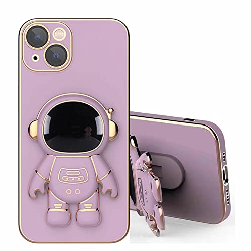 Didan für Xiaomi Redmi Note 9 Pro Astronaut Versteckt Ständer Hülle,Karikatur Ultra Dünn Überzug Galvanisierte Astronaut Ständer Weiche Silikon Kratzfest Handyhülle Schutzhülle von Didan